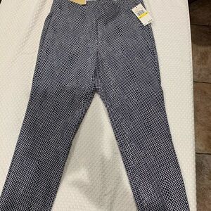 Stylish Navy Blue Snake Print Trousers Women’s Medium Size